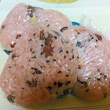 甘栗で赤飯おにぎり